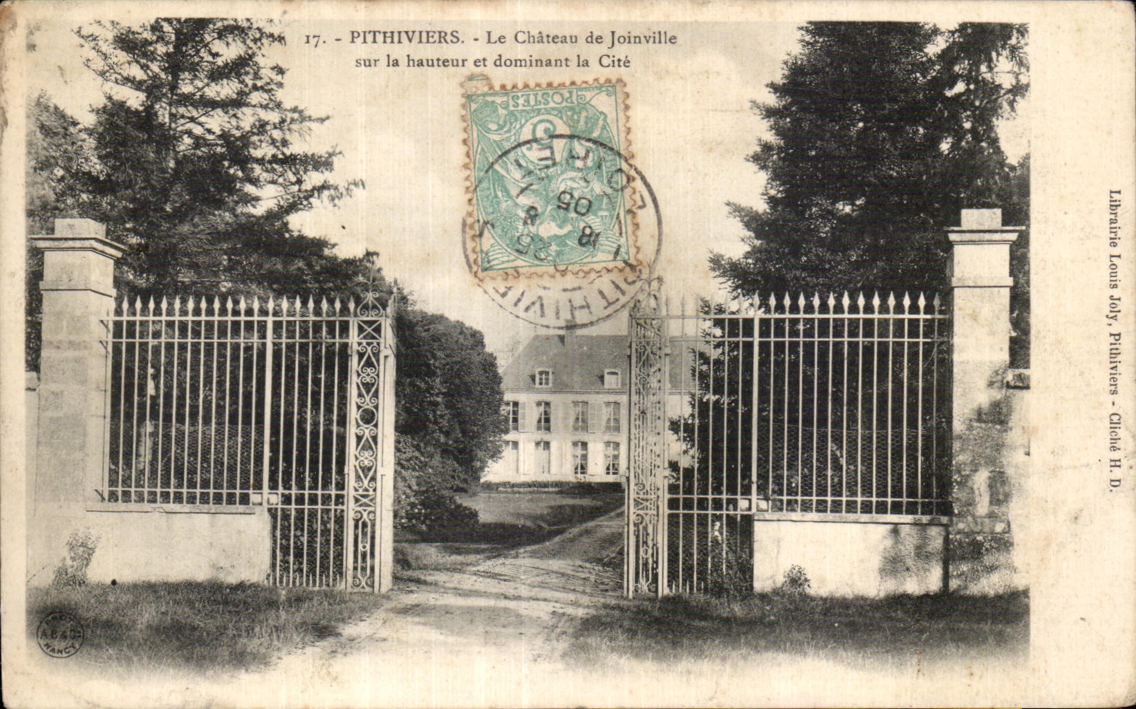 Pithiviers - Le Château de Joinville sur la hauteur et dominant la Cité — Librairie Louis Joly, Pithiviers