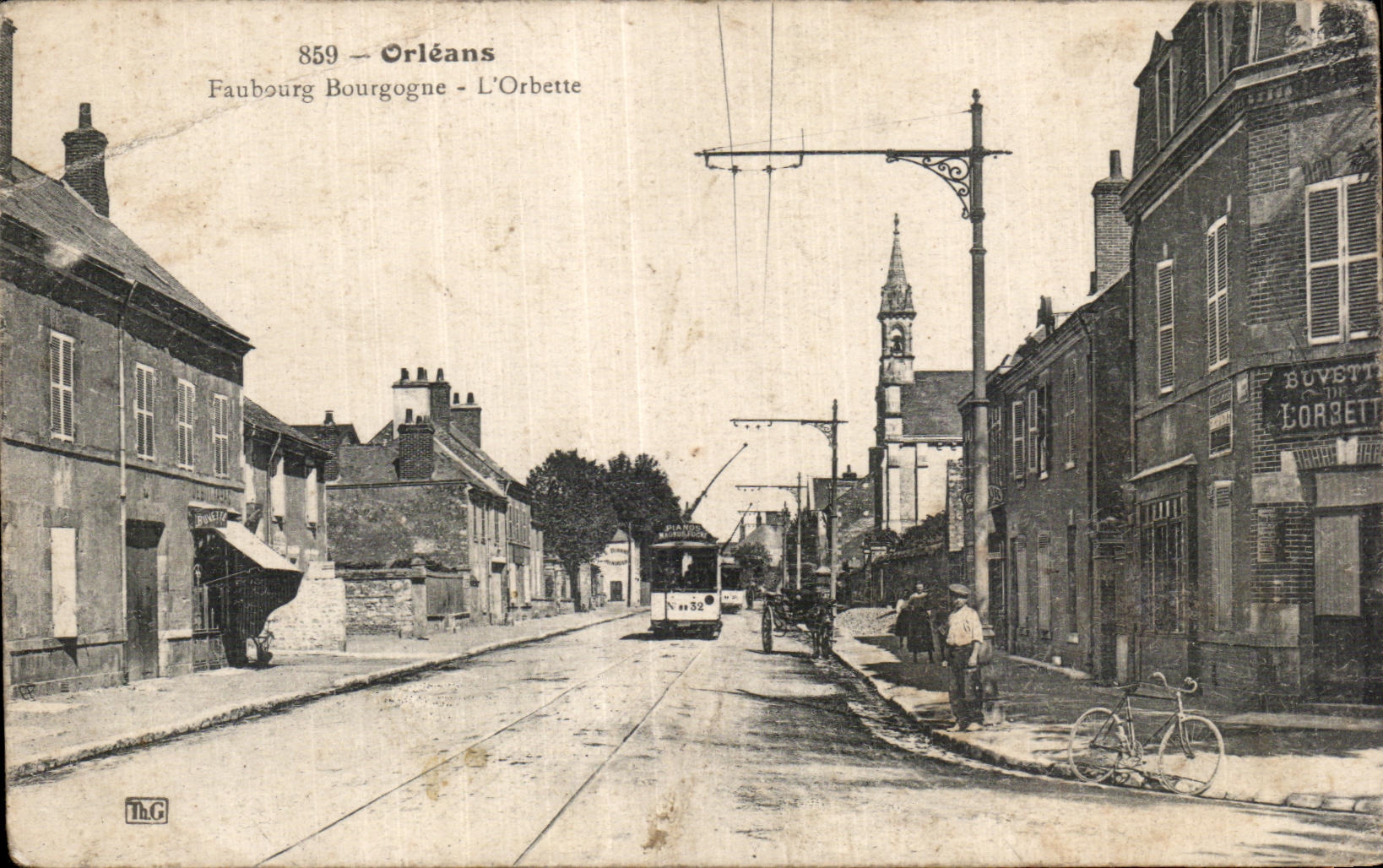 CPA Orleans Faubourg Bourgogne L Orbette Tramway