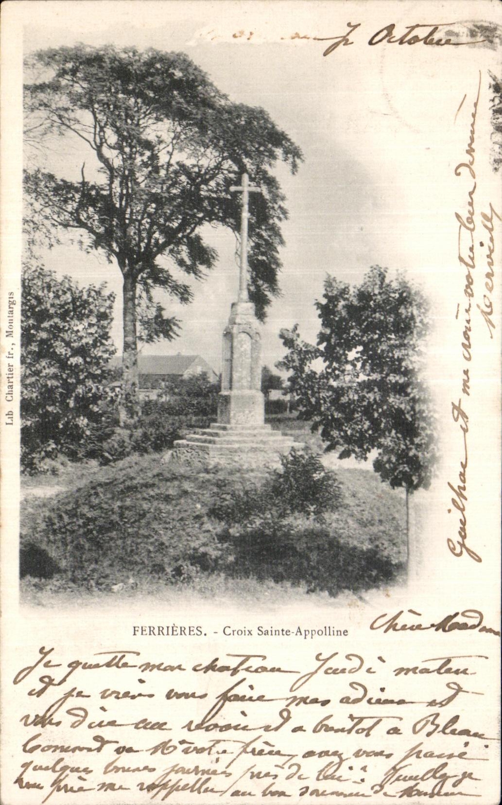 Ferrières — Croix Sainte-Appoline — Lib. Chartier fr., Moulins