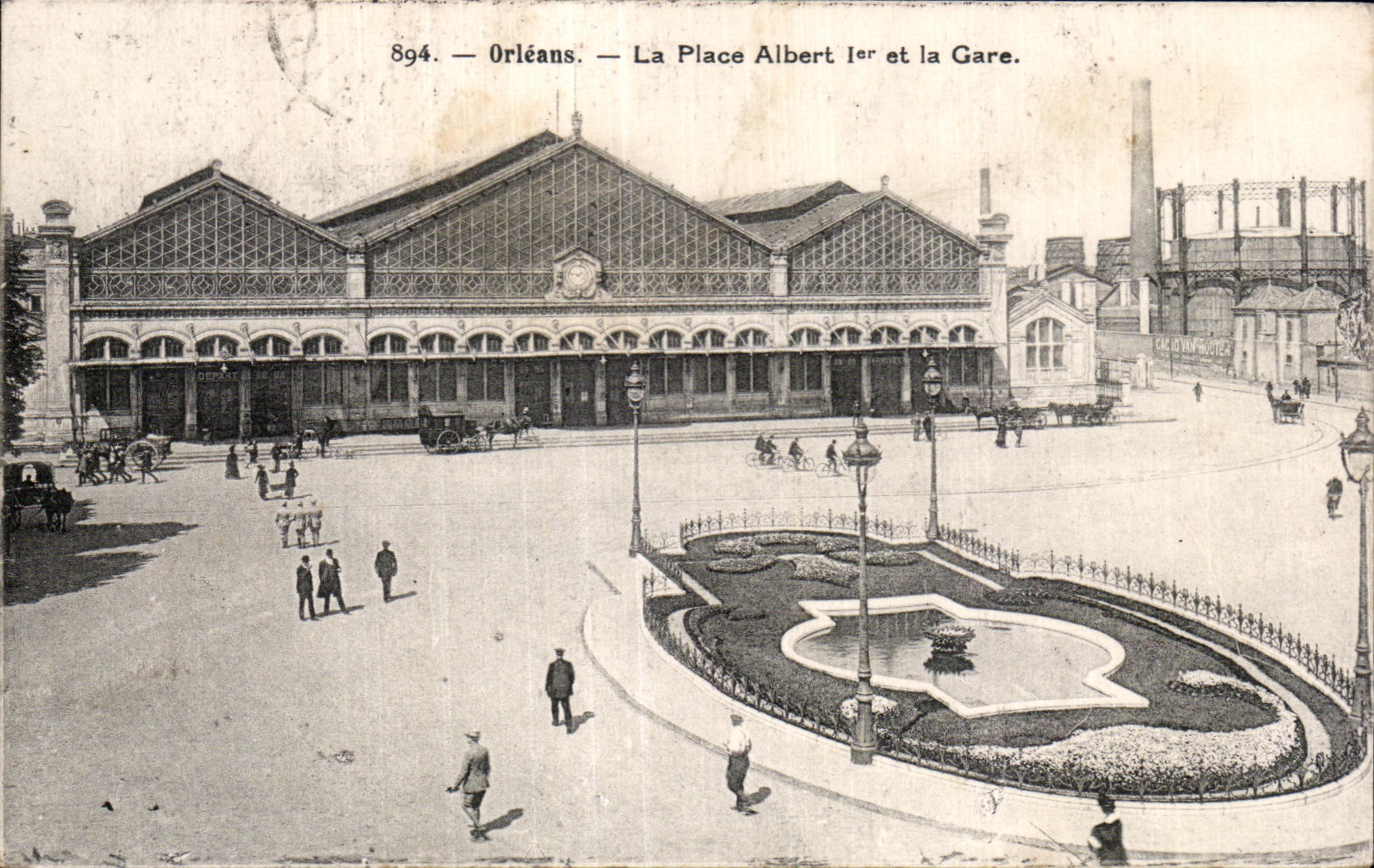 CPA Orleans La Place Albert l er et la Gare