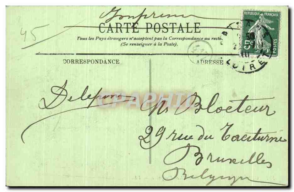 Orléans — Vue prise de la Place Dauphine — LL. n°193 — Rückseite