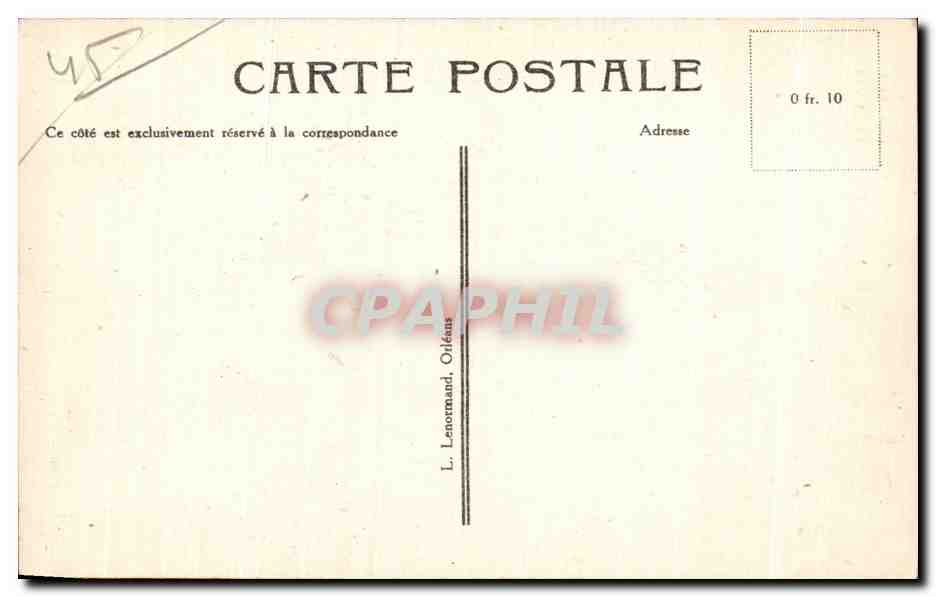 CPA Orleans La Malson de la Coquille — Verso