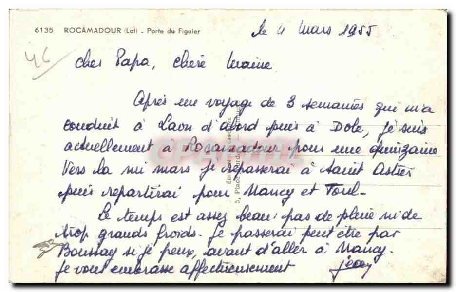 Rocamadour (Lot) — Porte du Figuier — éditeur 6135 — Reverso