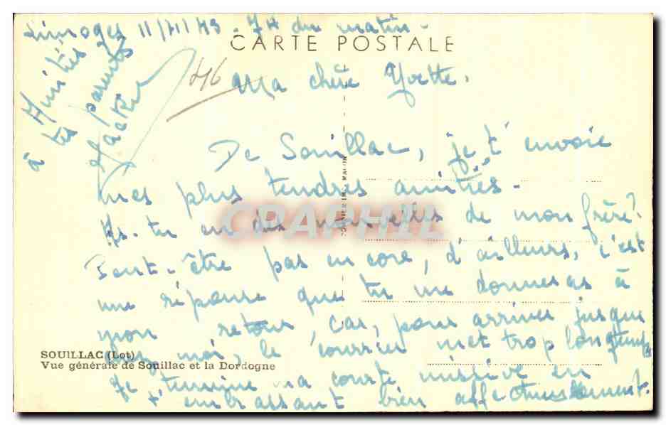 CPA Souilliac (Lot) Vue generale de Souillac Dordogne — Rückseite