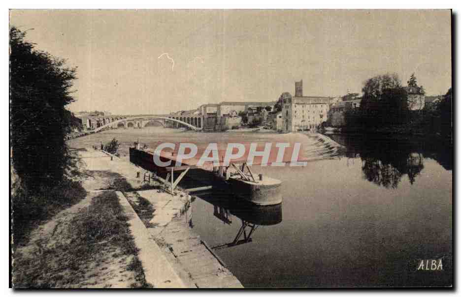 Villeneuve-sur-Lot — Le Lot à Gajac et les deux ponts — ALBA