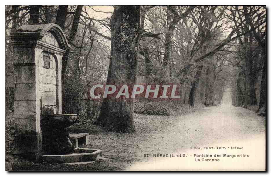 CPA Nerac Fontaine des Marguerites La garenne