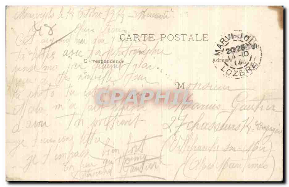 CPA Marvejols portez lui Hirondelles — Rückseite