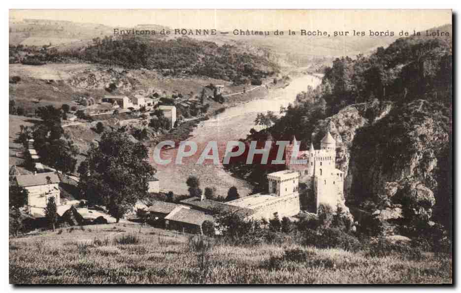CPA Environ de Roanne Chateau de la Roche sur les bords de la loire