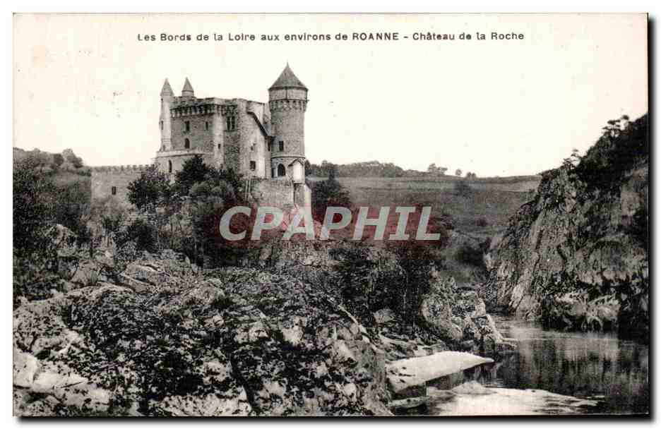 CPA Les Bords de la Loire aux environs de Roanne chateau de ta Roche