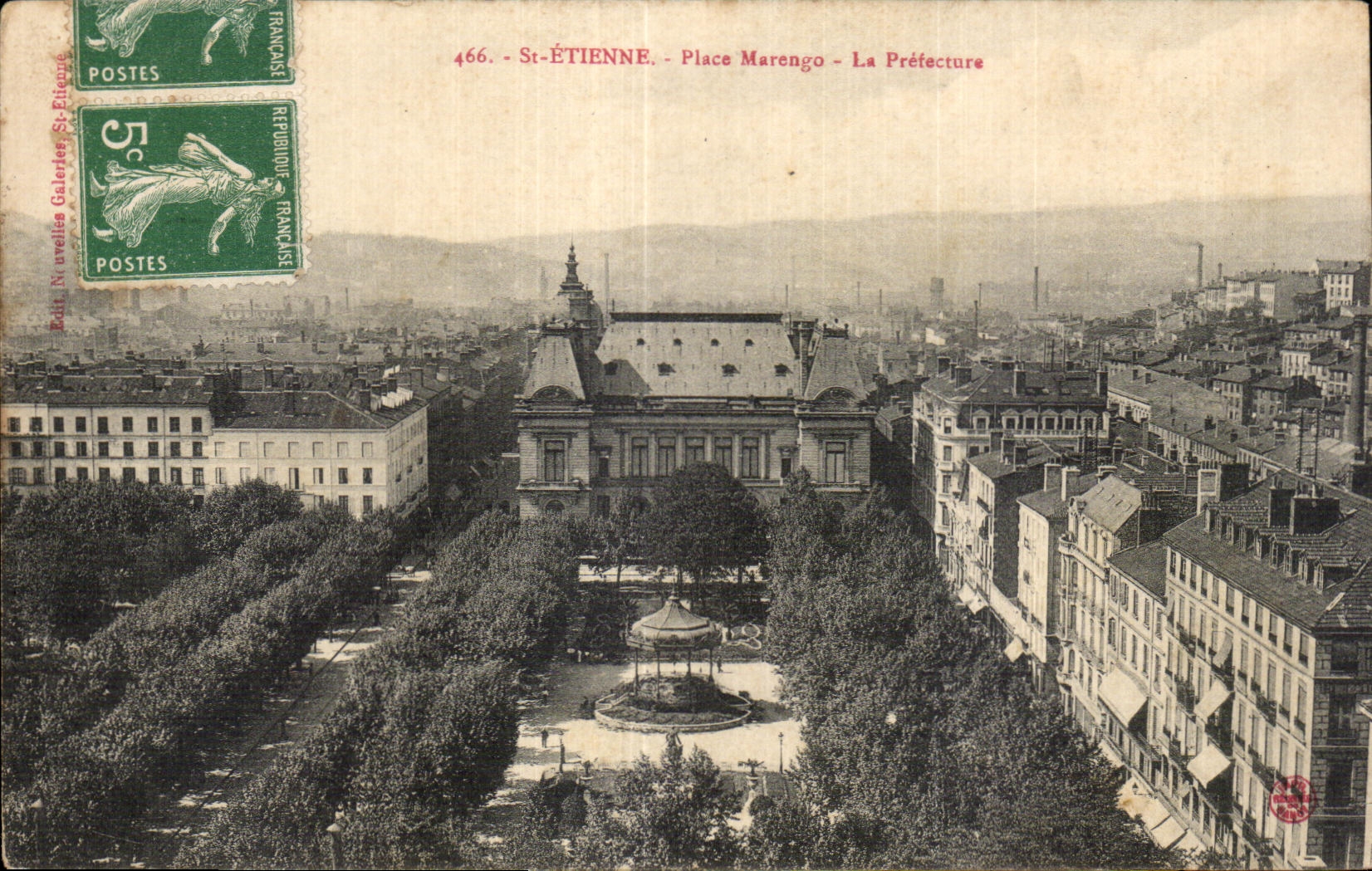 CPA St Etienne Place Marengo La Prefecture