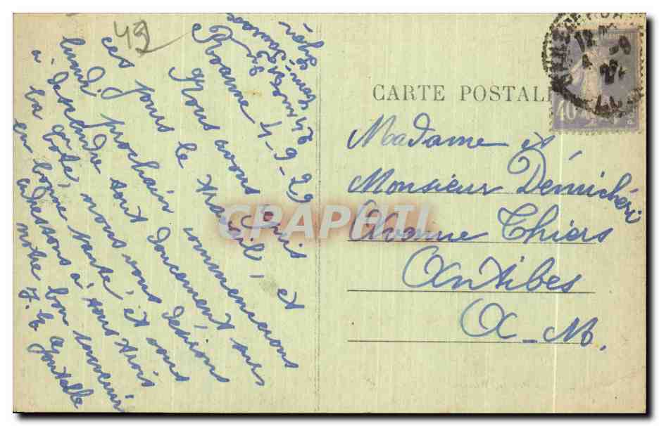 CPA Chateau de Saint Priest La Roche sur la Loire pres Roanne — Rückseite