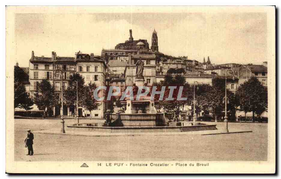 Le Puy - Fontaine Crozatier - Place du Breuil