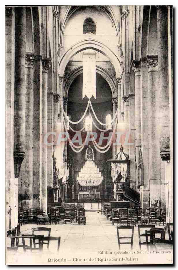 CPA Brioude Choeur de I Eglise Saint Julien