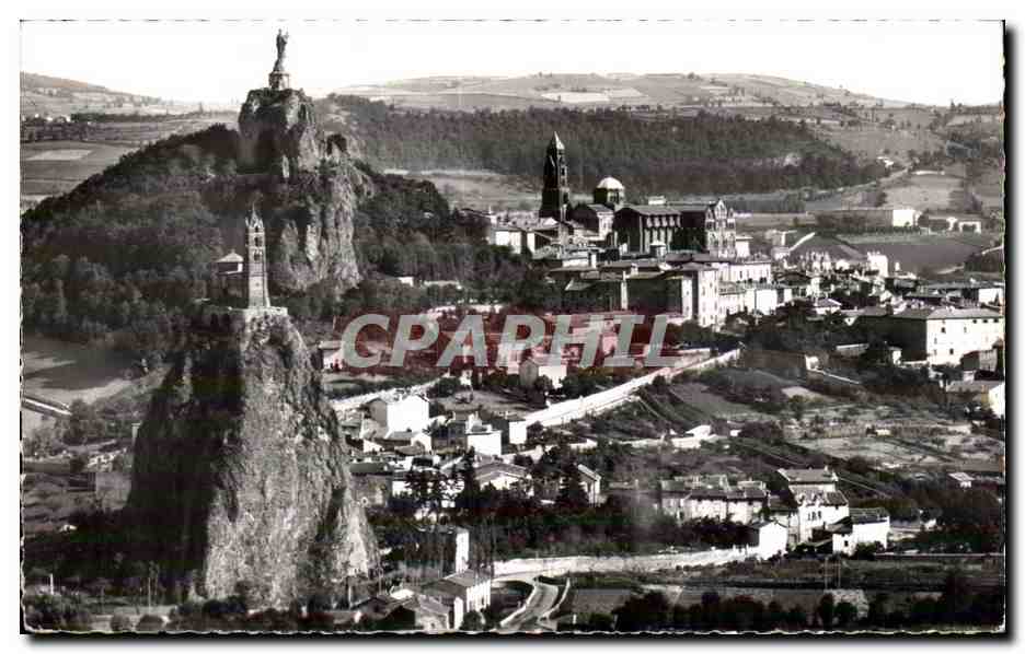 CPSM Le Puy Rochers Corneille et St Michel