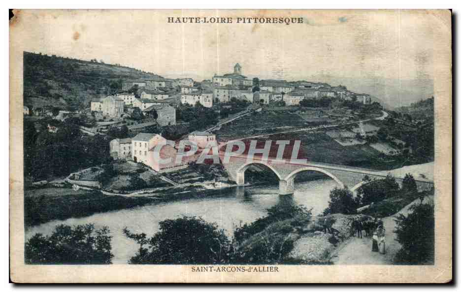 Saint-Arcons-d'Allier — vue du village et du pont sur la Loire — Haute-Loire pittoresque