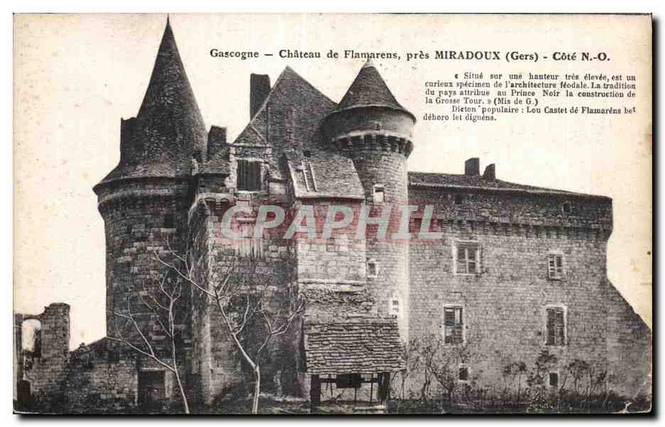 CPA Gascogne Chateau de Flamarens Pres Miradoux Cote