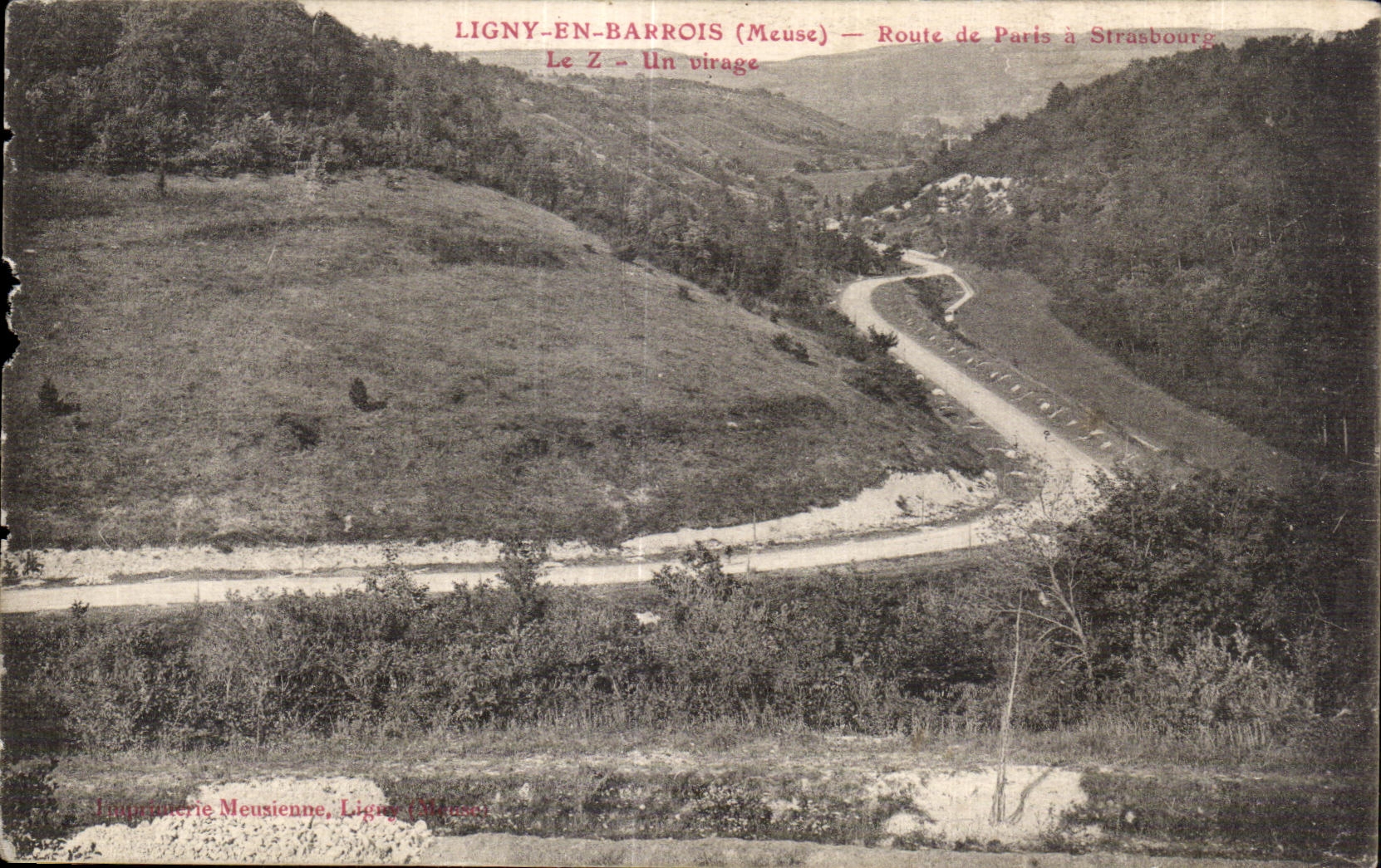 Ligny-en-Barrois (Meuse) — Route de Paris à Strasbourg — Le Z - Un virage — Ingénierie Meusienne, Ligny (Meuse)