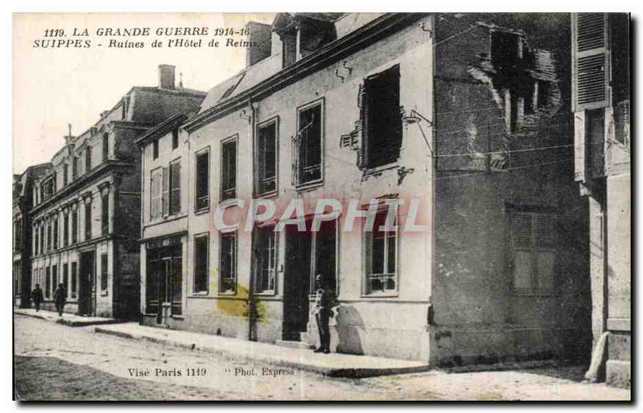 Ruines de l'Hôtel de Reims — Suippes — Phot. Express n°1119