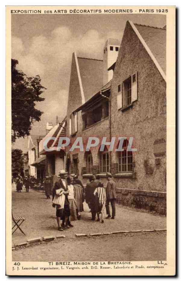 Maison de la Bretagne — Exposition des Arts Décoratifs Modernes, Paris 1925 — J. J. Lemordant, L. Vangeois, D.G. Rense, Laborderie et Prado