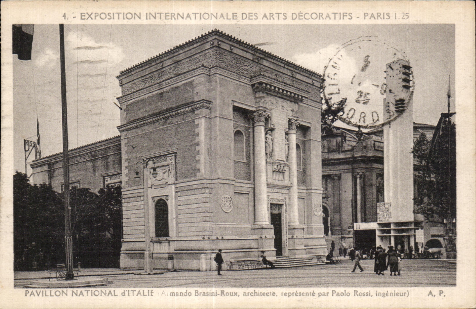 Pavillon National d'Italie — Exposition Internationale des Arts Décoratifs, Paris 1925 — A. P.