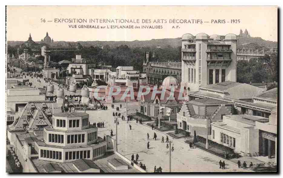 Exposition Internationale des Arts Décoratifs — Paris — 1925 — Vue générale sur l'Esplanade des Invalides — A.P. — n° 56