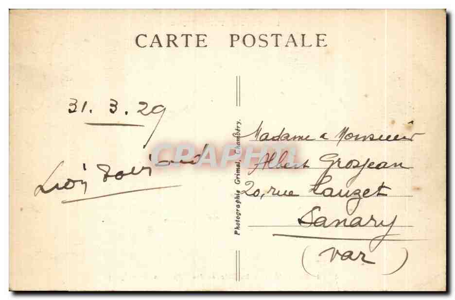 Chambery - la colonne des elephants (de boigne) — Rückseite