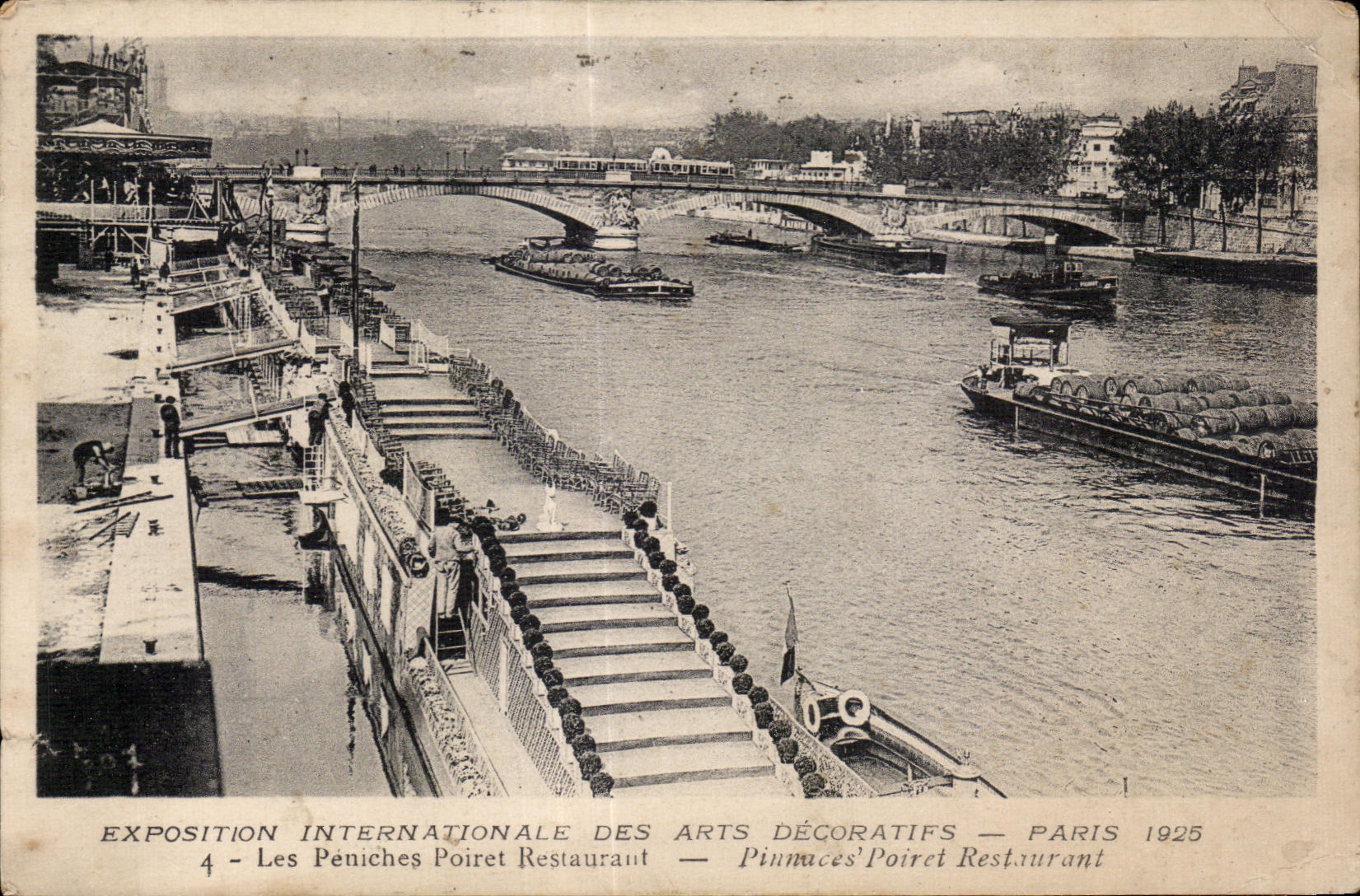 Les Péniches Poiriet Restaurant — Exposition Internationale des Arts Décoratifs — Paris 1925