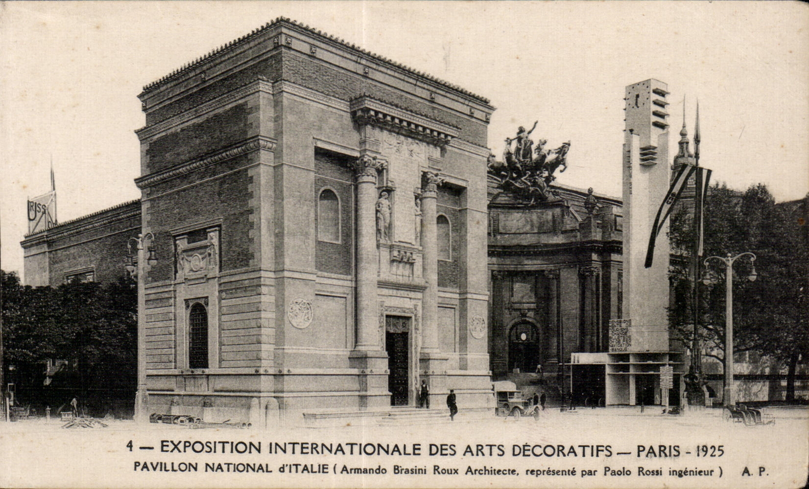 Pavillon Nazionale d'Italia — Esposizione Internazionale degli Arti Decorativi — Parigi 1925 — A.P.
