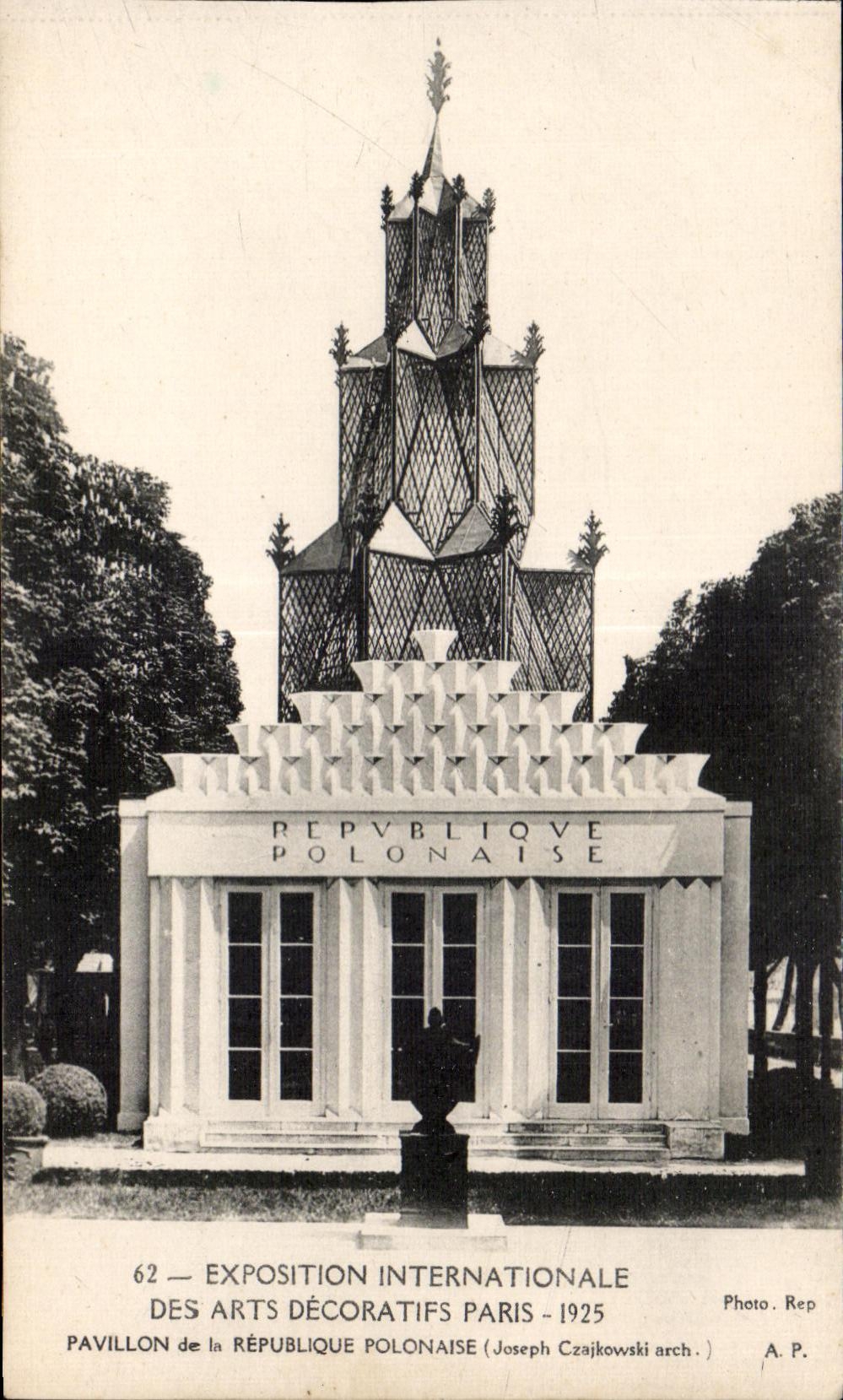 Pavillon della Repubblica Polacca — Esposizione Internazionale degli Arti Decorativi Parigi 1925 — Joseph Czajkowski architetto