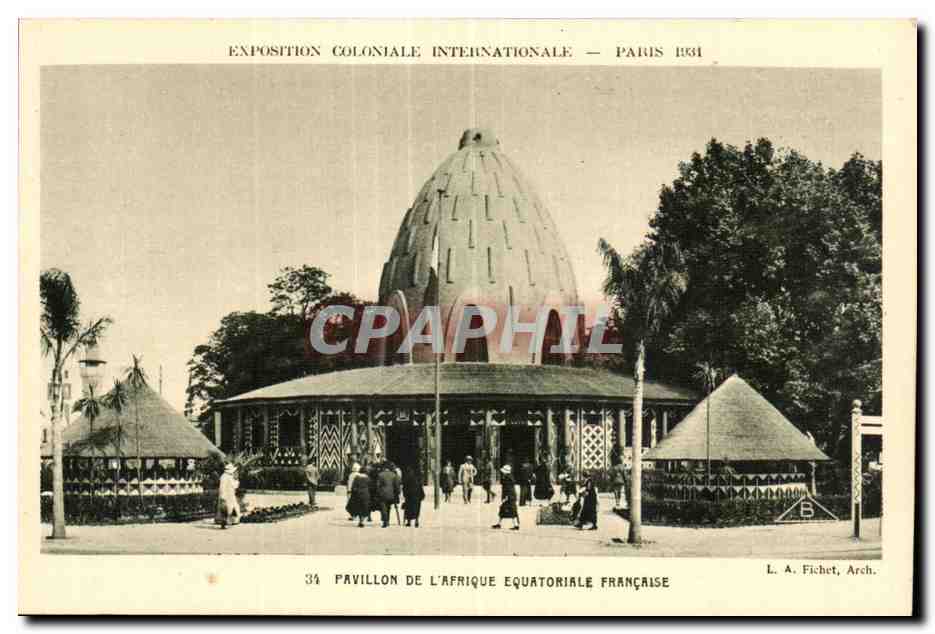 cpa Exposition internationale des arts decoratifs Paris 1925 Pavillon de l afrique equatoriale francaise