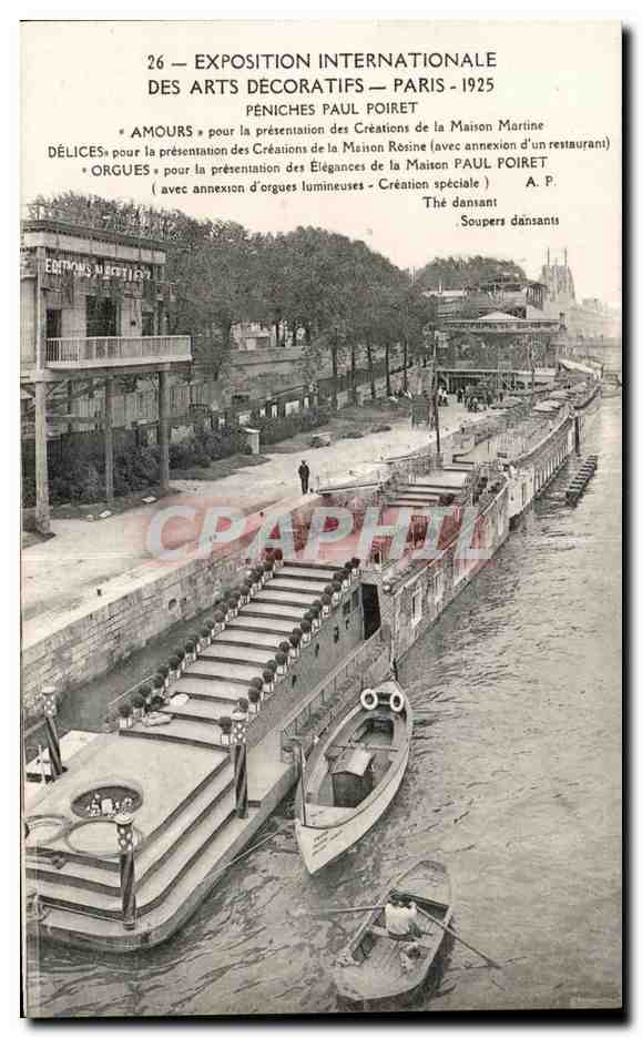 CPA Exposition internationale des arts decoratlfs Paris 1925 Peniches paul Poiret