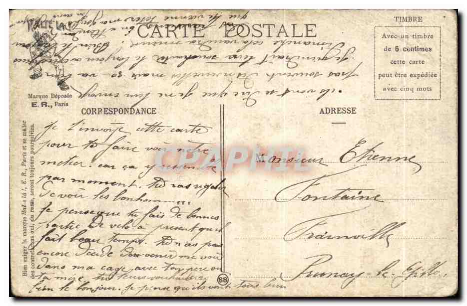 CPA Militaria Au service en campagne En eclaireurs — Rückseite