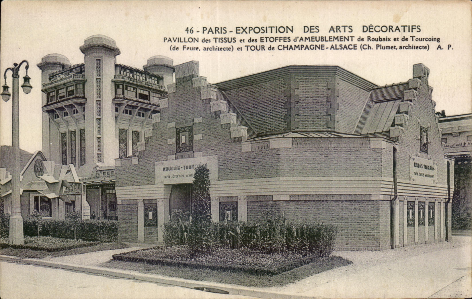 CPA Exposition internationale des Arts decoratifs Paris 1925 Pavillon des tissus et des etoffes d ameublement de Roubaix