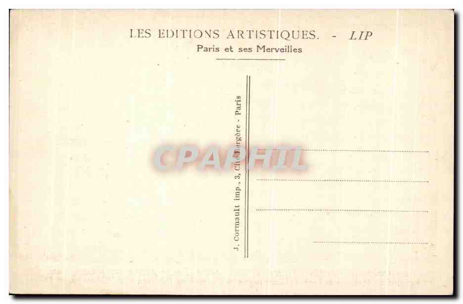 CPA Exposition internationale des Arts decoratifs Paris 1925 Pavillon du mobilier et Tour de Champagne  — Verso
