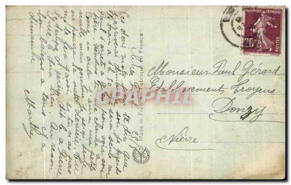 Esposizione degli Arti Decorativi — Vista notturna — J.A.N. Parigi n°103 — Verso