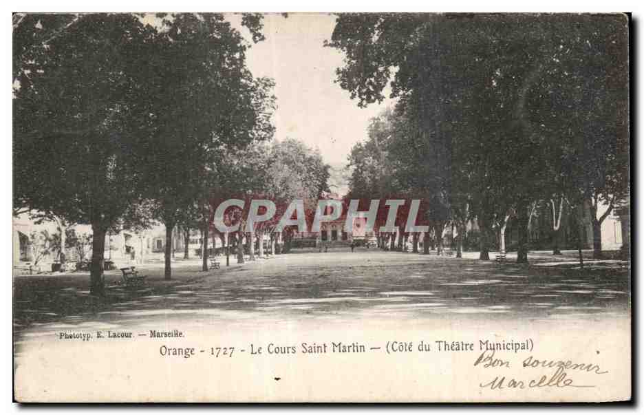 CPA Orange Cours St Martin ( cote du theatre municipal )