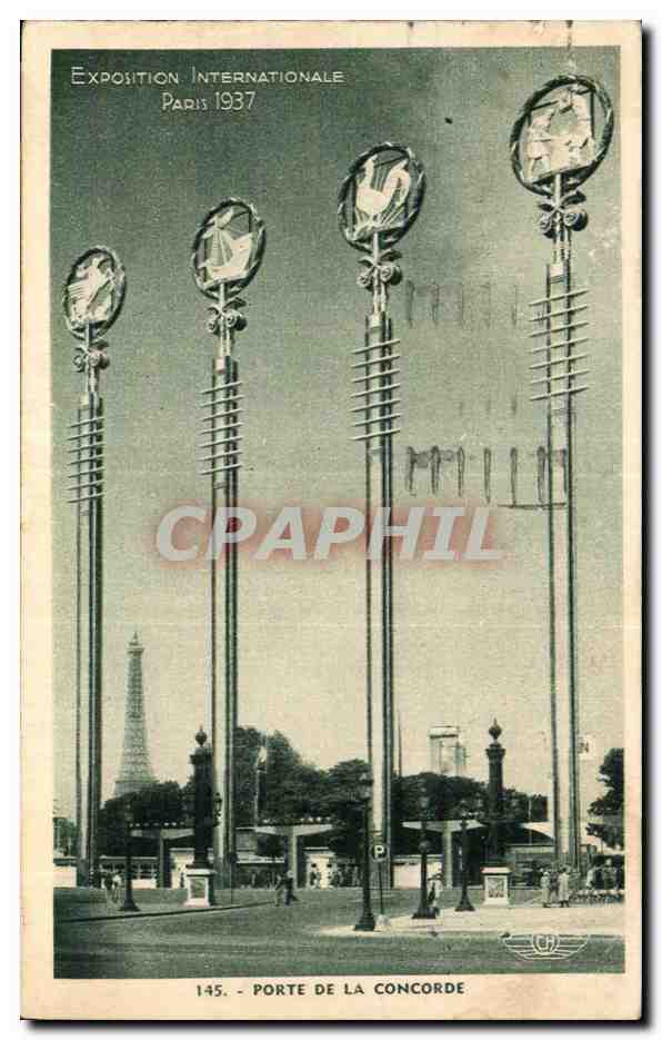 CPA Exposition Internationale Paris 1937 Architecte Paul Bigot Coq Tour Eiffel
