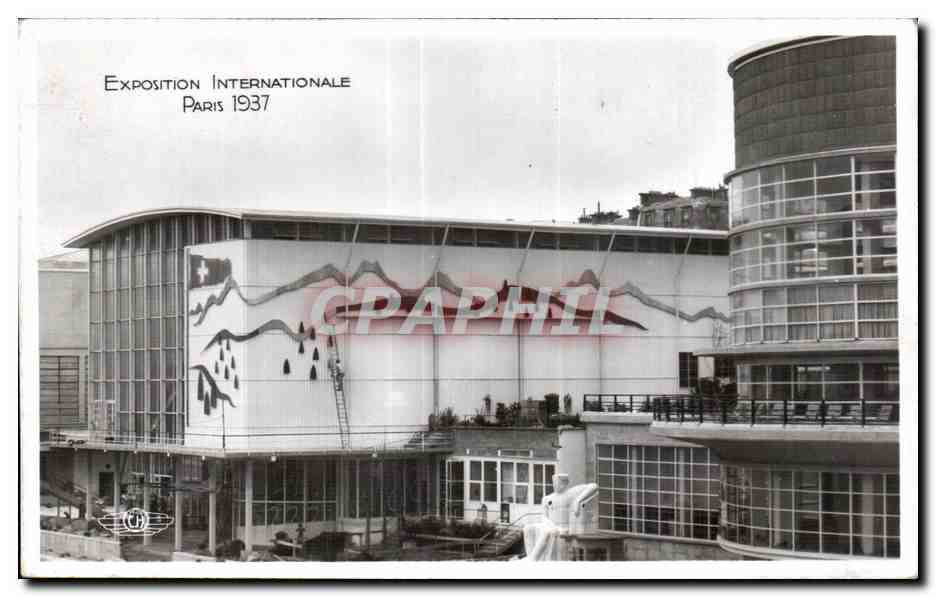 Pavillons de Belgique et de Suisse — Exposition Internationale Paris 1937 — Éditeur Chevaux