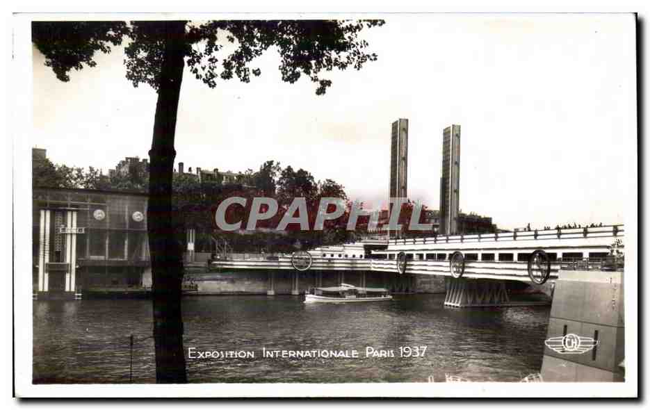 Pont sur la Seine — Exposition Internationale Paris 1937 — CPAPHIL