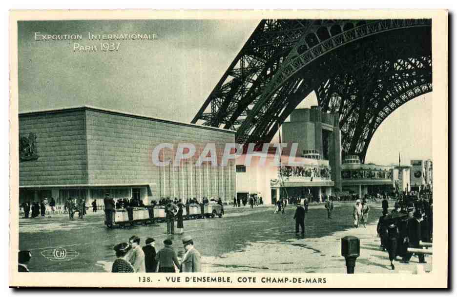 Exploitation Internationale Paris 1937 — Vue d'ensemble, Côte Champ-de-Mars — CPAPHIL 138