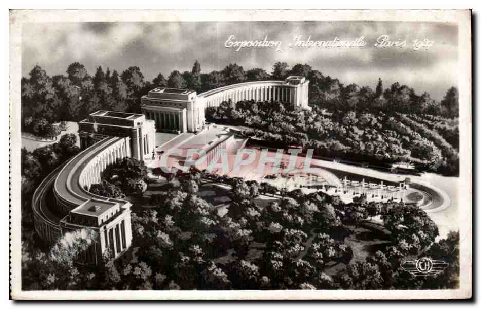 Exposition Internationale Paris 1927 — Vue aérienne du Palais de l'Électricité — Éditeur CH