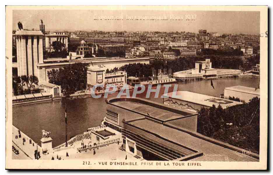 Internationale Ausstellung Paris 1937 — Allgemeiner Blick vom Eiffelturm — Craphil 212