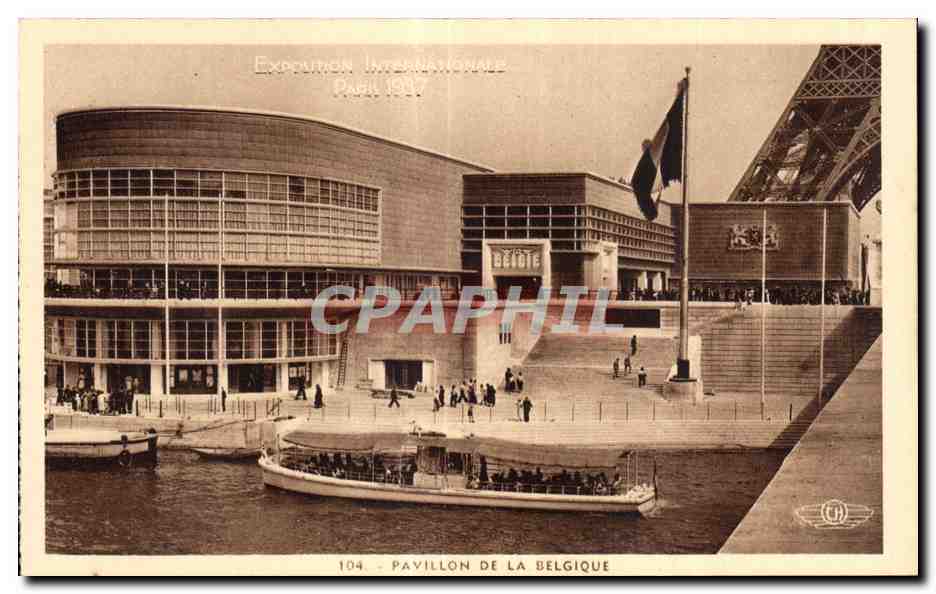 Pavillon de la Belgique — Exposition Internationale Paris 1937 — Éditeur CH n°104
