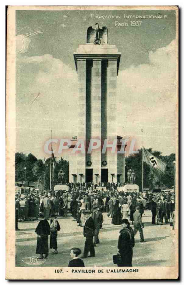 Pavillon de l'Allemagne — Exposition Internationale Paris 1937 — CPAPHIL 107