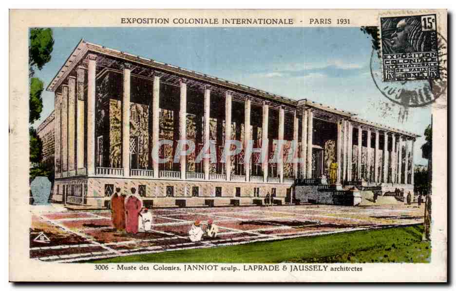 Museo de las Colonias — Exposición Colonial Internacional París 1931 — JANNIOT escult., LAPRADE & JAUSSELY arquitectos