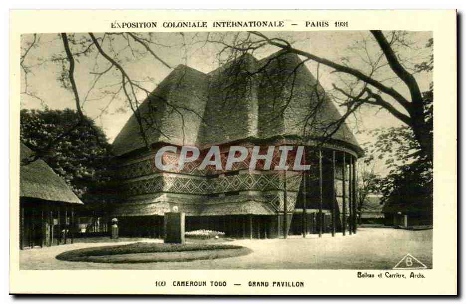 Cameroun Togo — Grand Pavillon — Exposition Coloniale Internationale — Paris 1931