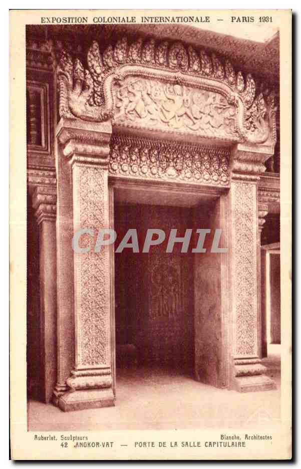 Porte de la Salle Capitulaire — Angkor-Vat — Exposition Coloniale Internationale — Paris 1931