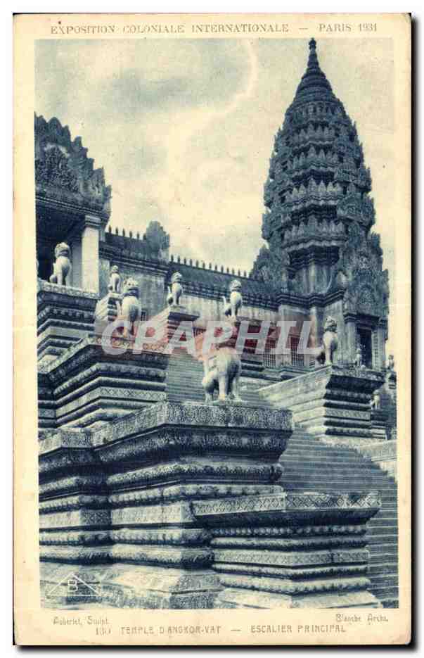 Tempio di Angkor-Vat — Scalino principale — Esposizione Coloniale Internazionale — Parigi 1931