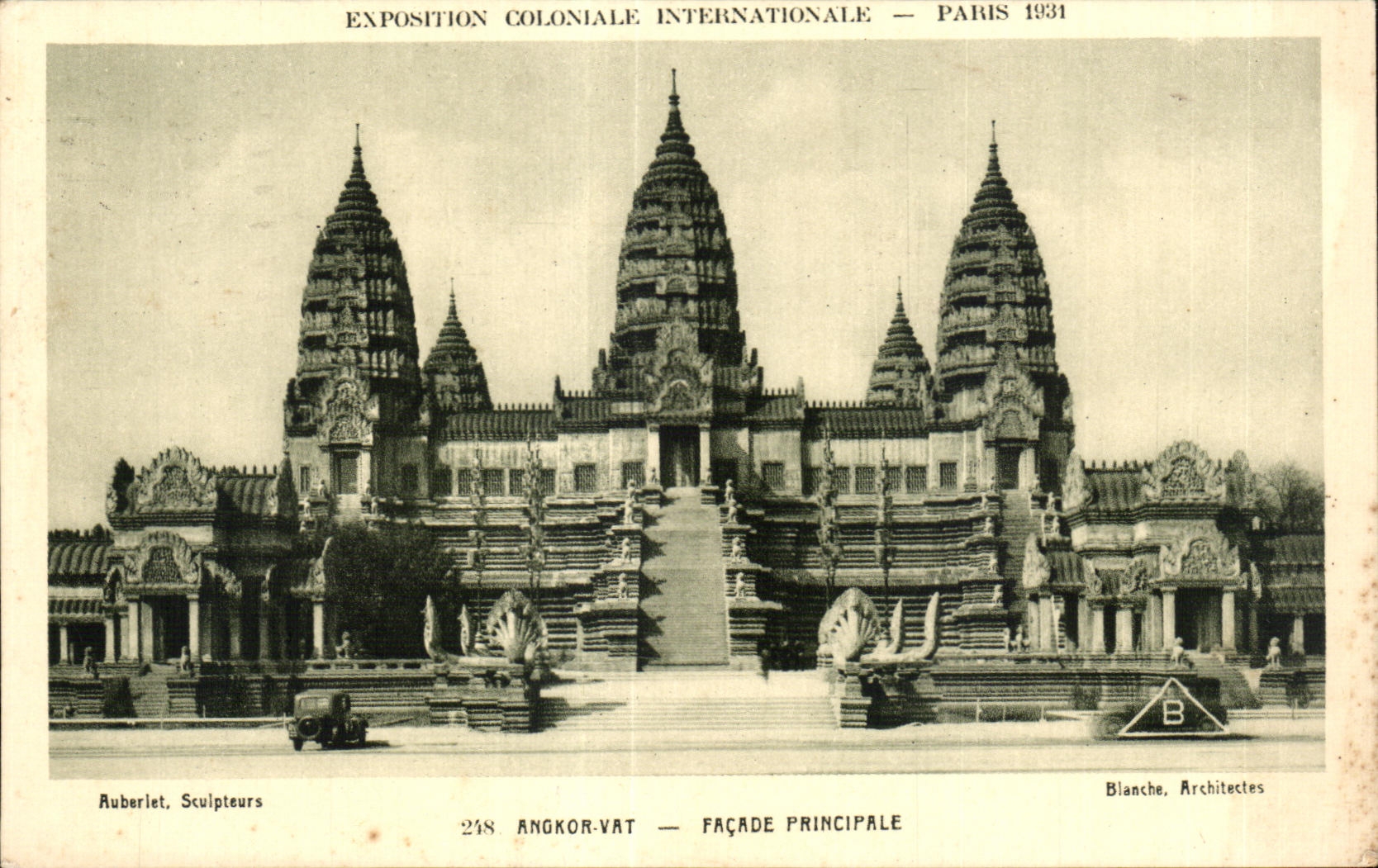 Angkor-Vat — Façade principale — Exposition Coloniale Internationale — Paris 1931 — Ruberlet, Sculpteurs — Blanche, Architectes