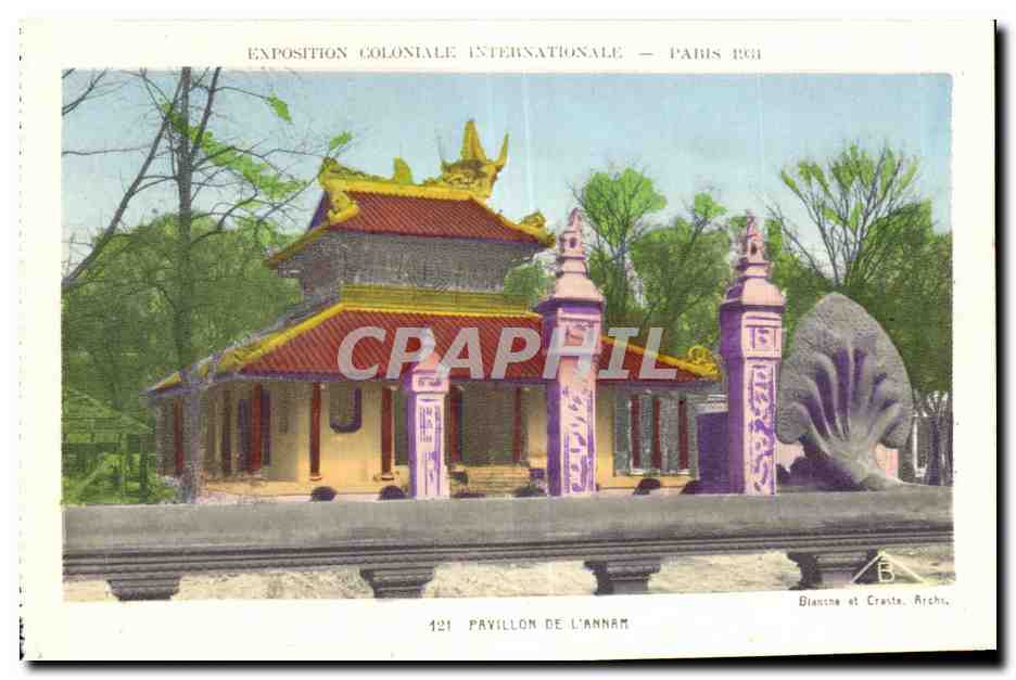 Pavillon de l'Annam — Exposition Coloniale Internationale — Paris 1931 — Biancane et Crasta, Archi. - Recto